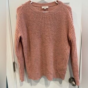LOFT Women's Pink Knit Sweater